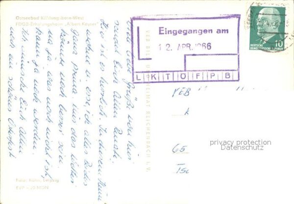 Kuehlungsborn Ostseebad FDGB Erholungsheim Albert Kayser – Bild 2