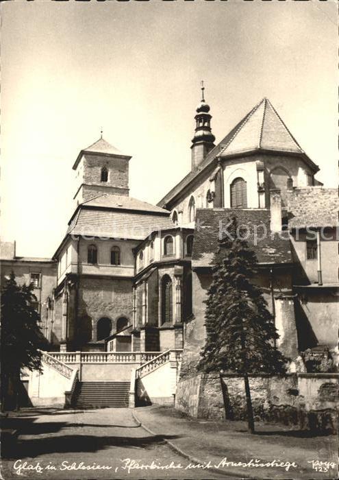Glatz Niederschlesien Pfarrkirche und Arneshusstiee