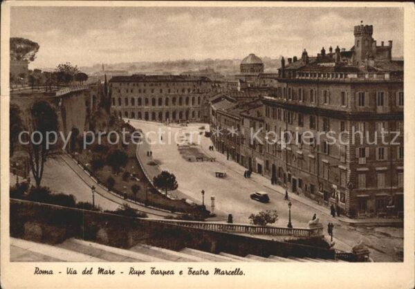 Roma Rom Via del mare Rupe Tarpea e Teatro Marce
