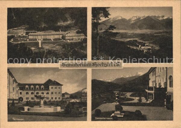Hochzirl Zirl Sanatorium Terrasse Brunnen Damenterras