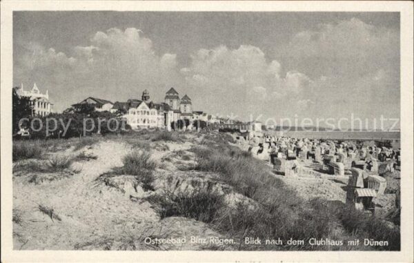 Binz Ruegen Clubhaus Strand Dünen
