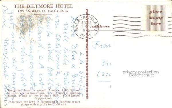 Los Angeles California Biltmore Hotel – Bild 2
