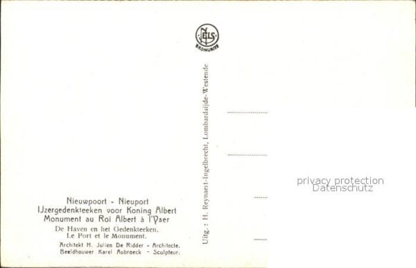 Nieuwpoort West-Vlaanderen Hafen Monument au Roi Albert – Bild 2