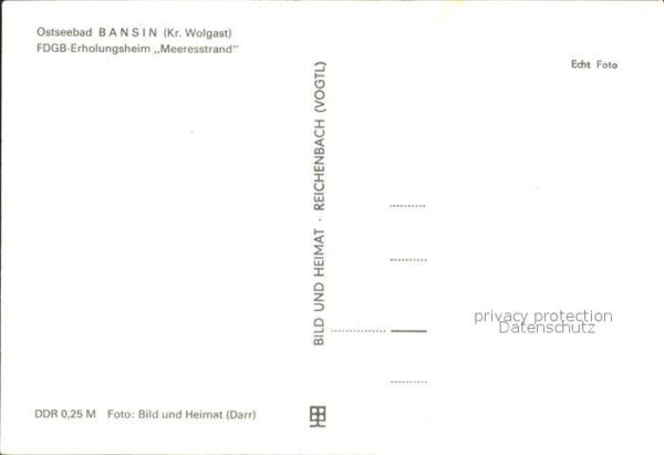 Bansin Ostseebad FDGB Erholungsheim Meeresstrand – Bild 2