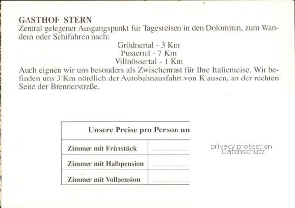 Feldthurns Gasthaus Stern Grödnertal Villnössertal – Bild 2