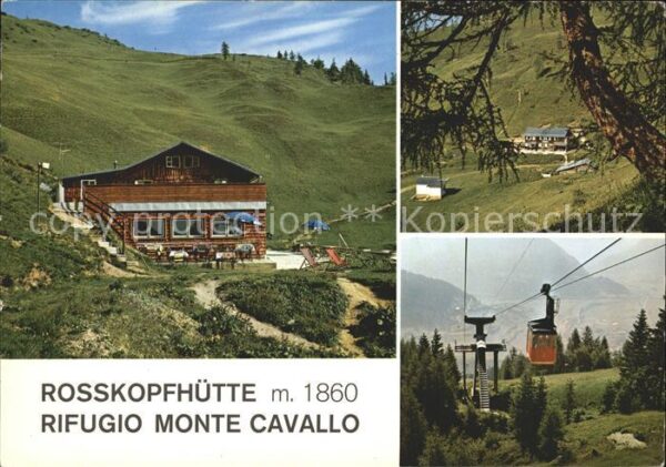 Rifugio Vicenza Rosskopfhütte Monte Cavallo Seilbahn