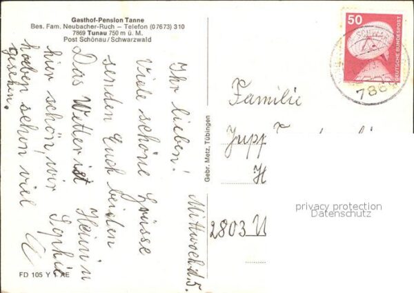 Tunau Schwarzwald Gasthaus Tanne – Bild 2