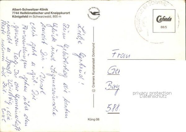 Koenigsfeld Schwarzwald Albert Schweitzer Klinik – Bild 2