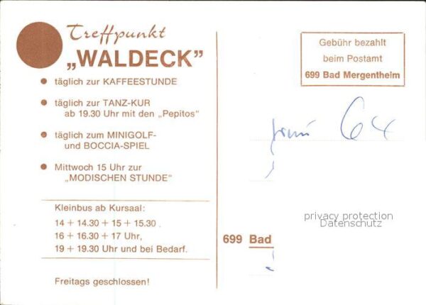 Bad Mergentheim Terrassenkaffee Waldeck – Bild 2