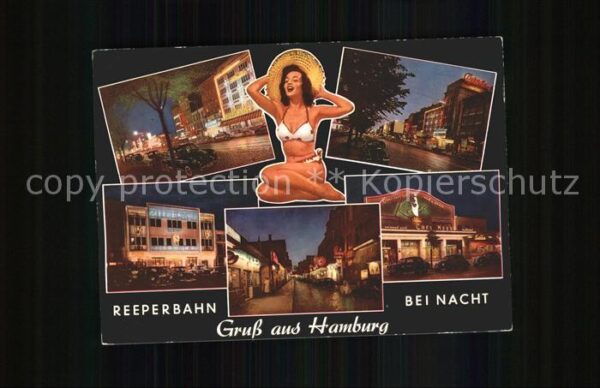 Hamburg Reeperbahn bei Nacht