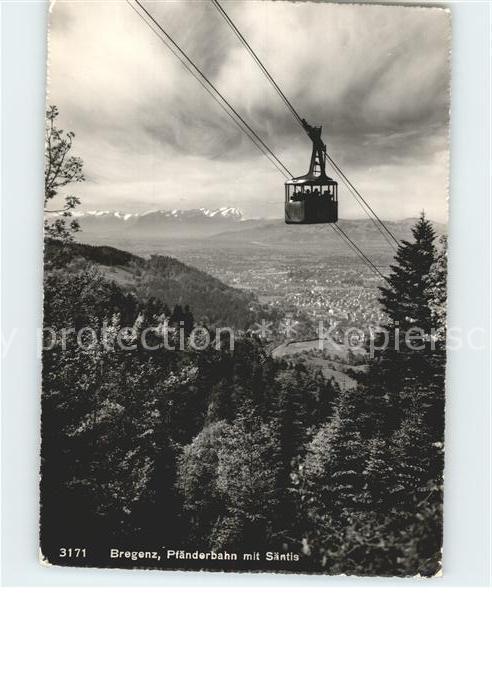 Bregenz Vorarlberg Pfänderbahn mit Säntis