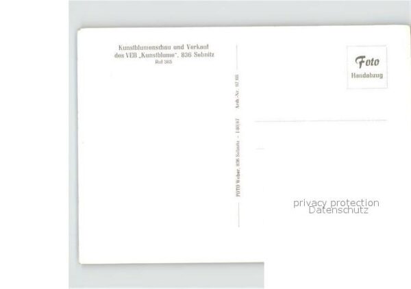 Sebnitz VEB Kunstblume Verkauf – Bild 2