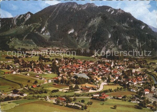Oberammergau Fliegeraufnahme Passionsspieldorf