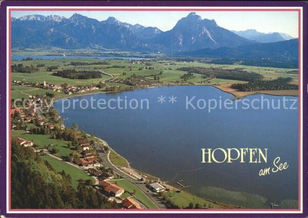 Hopfen See Sommerpanorama mit Allgäuer Bergen Flie