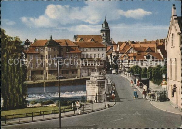 Hann. Muenden Werrabrücke mit Eingang zur Stadt Kirch