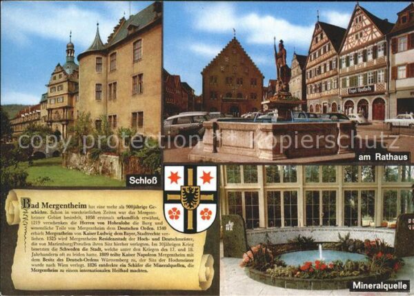 Bad Mergentheim Schloss Brunnen Rathaus Fachwerkhaus Mi