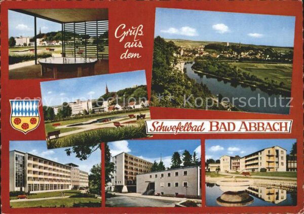 Bad Abbach Panorama Schwefelbad Park Wappen