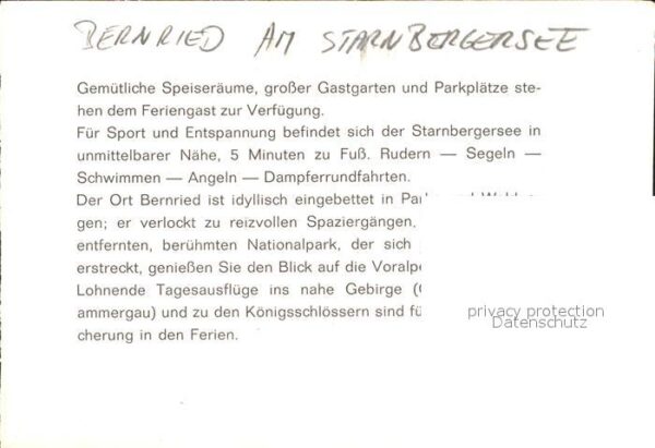 Bernried Starnberger See Ansicht vom See aus Kirche Nationalpark – Bild 2