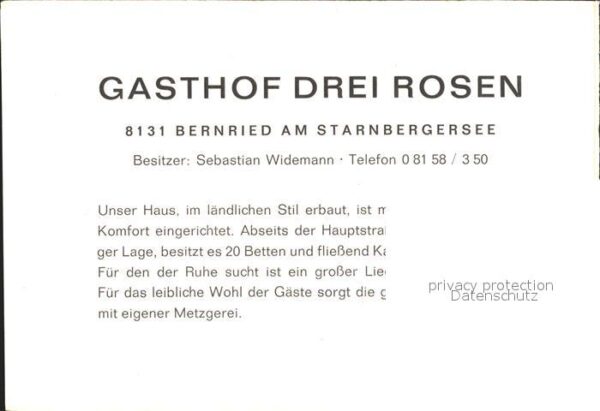 Bernried Starnberger See Gasthof Drei Rosen – Bild 2