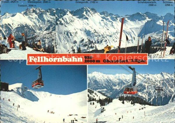 Oberstdorf Panoramablick vom Fellhorn Skigebiet Al
