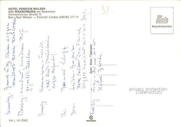 Wasserburg Bodensee Hotel Pension Walser – Bild 2