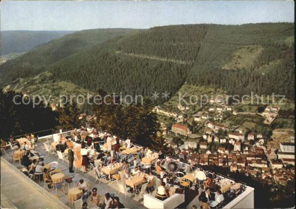 Wildbad Schwarzwald Panorama Blick vom Sommerberghotel Terr