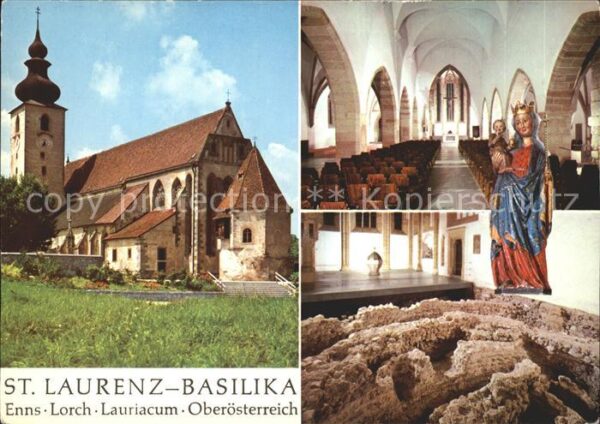 Enns St Laurenz Basilika Heiligenfigur Gotis