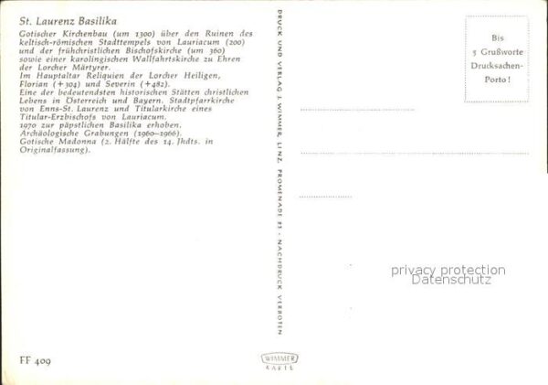 Enns St Laurenz Basilika Heiligenfigur Gotis – Bild 2