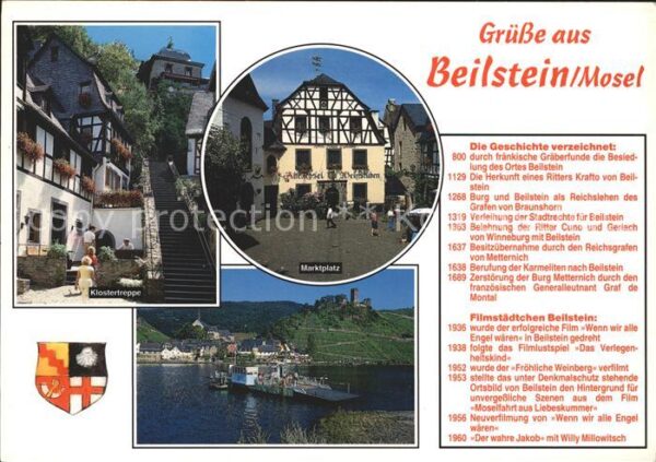 Beilstein Mosel Klostertreppe Marktplatz Burg Wappen Ge