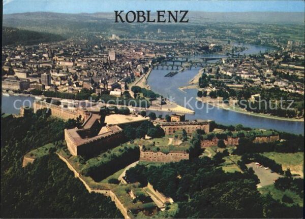 Koblenz Rhein Festung Ehrenbreitstein und Deutsches E