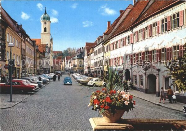 Kaufbeuren Kaiser Max Strasse Blumen Kirchturm