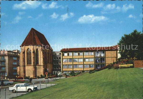 Pforzheim Blumenhofanlage mit Barfüsserkirche Gol