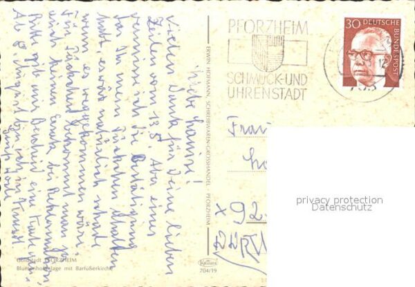 Pforzheim Blumenhofanlage mit Barfüsserkirche Gol – Bild 2
