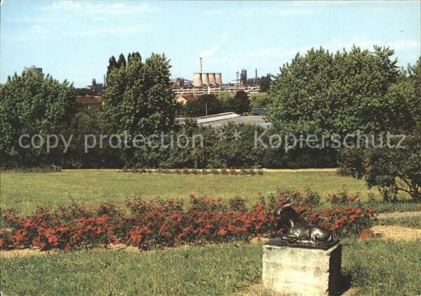 Eisenhuettenstadt Blick vom Rosenhügel auf die Stadt Skul