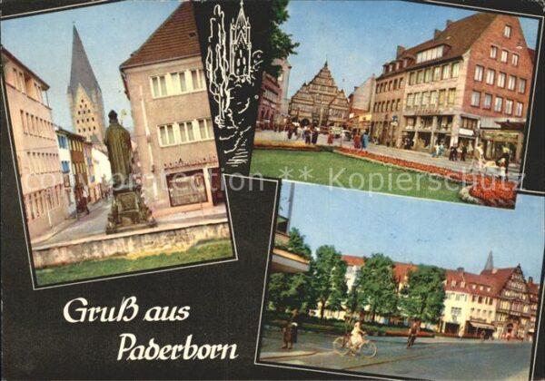 Paderborn Liberius Brunnen Domturm Marienplatz Ra