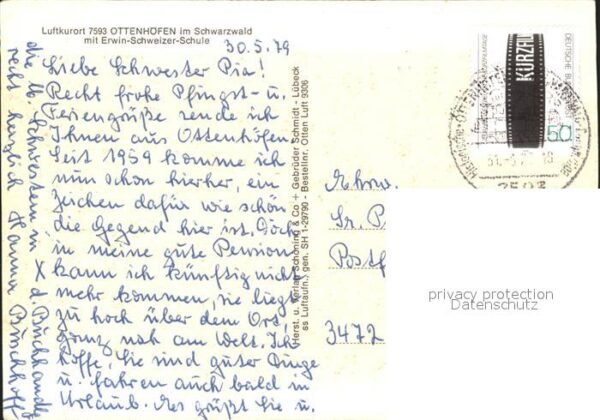 Ottenhoefen Schwarzwald Erwin Schweizer Schule Luftkurort Flieg – Bild 2