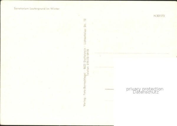 Bad Staffelstein Sanatorium Lautergrund im Winter – Bild 2
