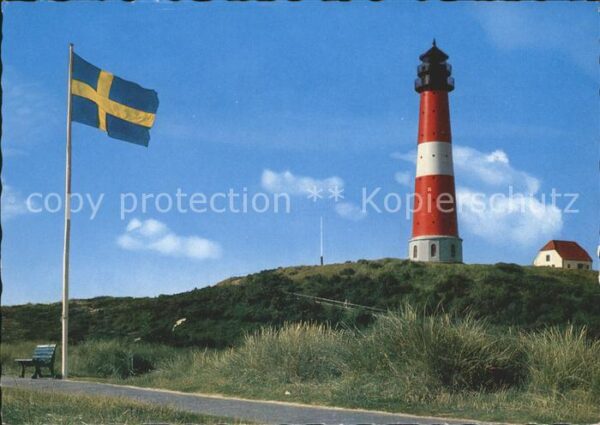 Hoernum Sylt Nordseebad Leuchtturm Flagge