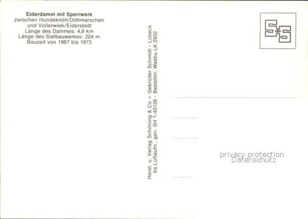 Vollerwiek Eiderdamm mit Sperrwerk Fliegeraufnahme – Bild 2