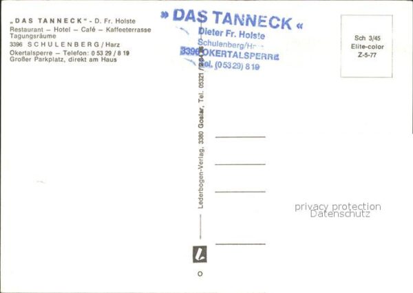Schulenberg Oberharz Das Tanneck Restaurant Hotel Okertalspe – Bild 2