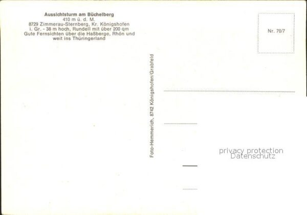 Zimmerau Rhoen-Grabfeld Sternberg Aussichtsturm am Büchelberg B – Bild 2