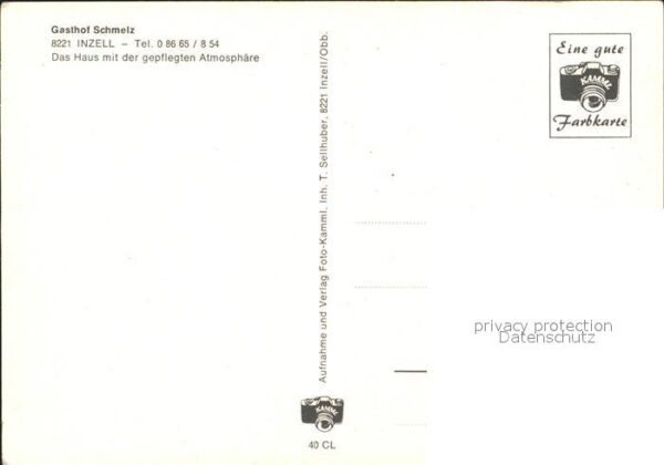 Inzell Gasthof Schmelz Schmelzerlied – Bild 2