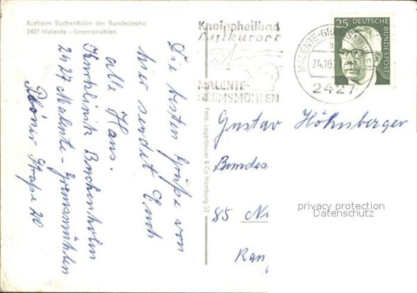 Malente-Gremsmuehlen Kurheim Buchenholm der Bundesbahn – Bild 2