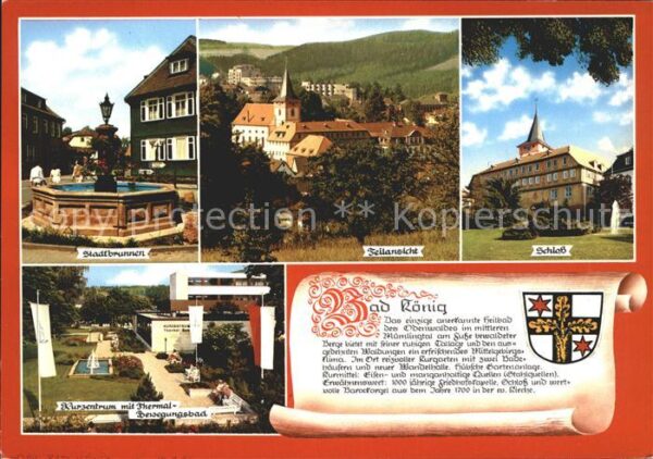 Bad Koenig Stadtbrunnen Schloss Kurzentrum Thermal
