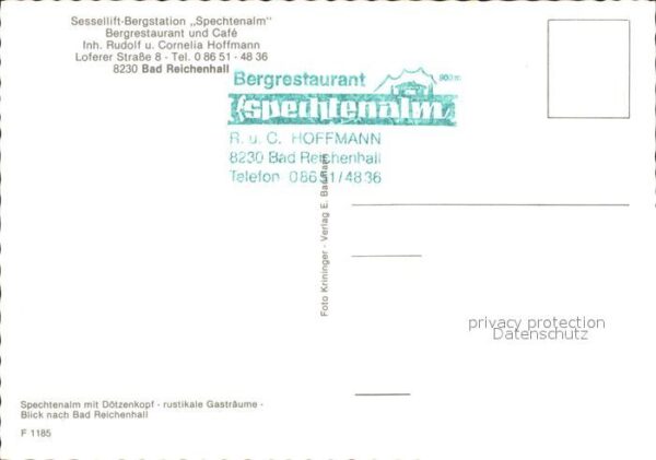 Bad Reichenhall Sessellift-Bergstation Spechtenalm Dötz – Bild 2