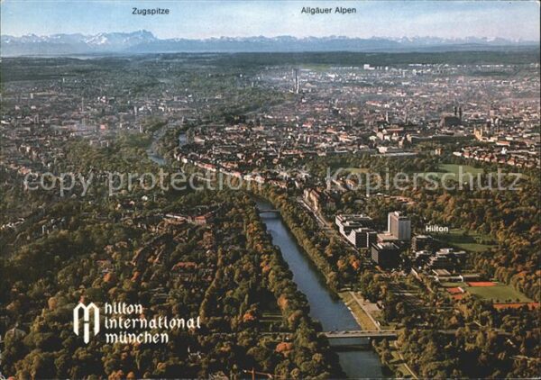 Muenchen Hilton International Fliegeraufnahme