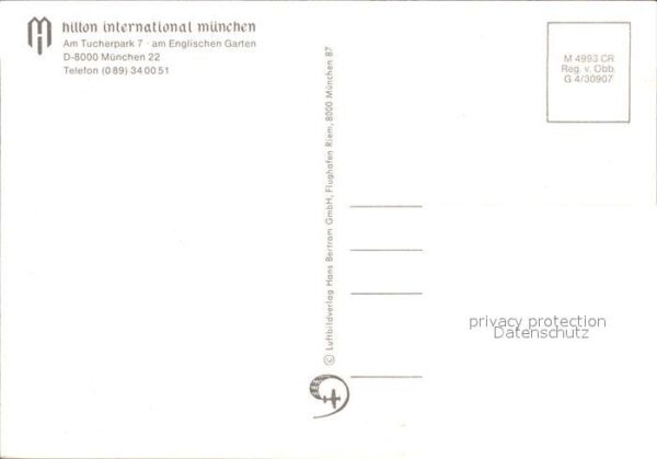 Muenchen Hilton International Fliegeraufnahme – Bild 2