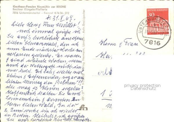 Untermuenstertal Gasthaus-Pension Neumühle zur Krone – Bild 2