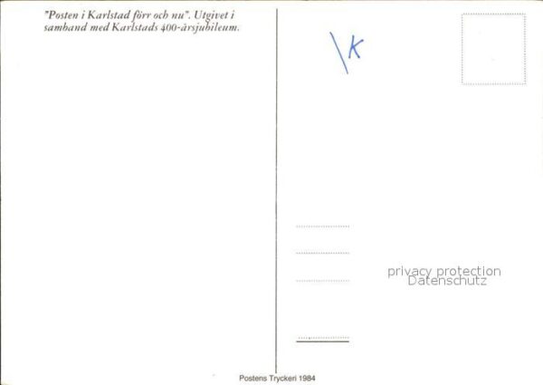 Karlstad Varmlands Lan Postkontoret 1831-1854 Almen vid Älvgat – Bild 2