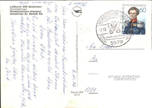 Neukirchen Knuellgebirge Waldsanatorium Urbachtal Dr. Bartsch – Bild 2